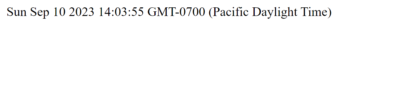 Date HTML Example